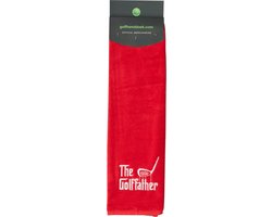 Nova Golf 'The Golffather' Golfhanddoek - Rood Wit van Nova Golf