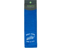 Nova Golf 'Who's Your Caddy' Golfhanddoek - Blauw van Nova Golf