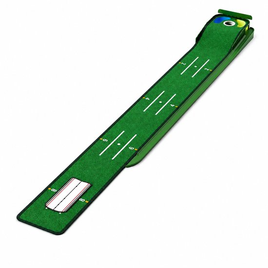 Novari - Golf putting mat - Putting mat golf - Golf accessoires - Golf - Golfmat - Realistisch hellingsontwerp - 3 doelgaten