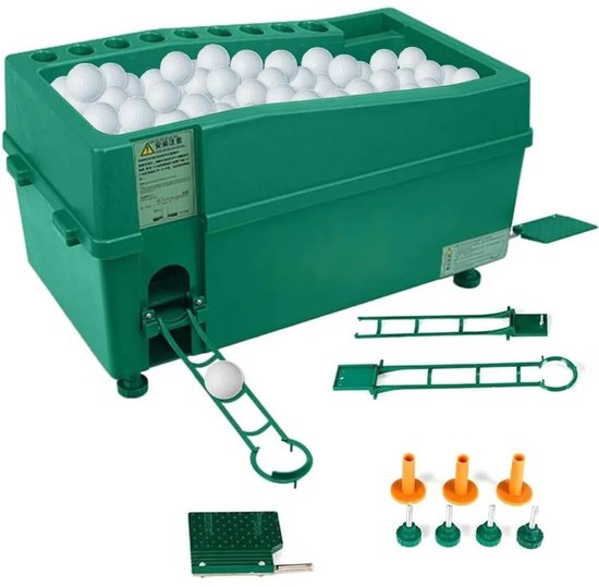 Novendo Goods – Automatische golfbal dispenser & tee-up machine – Verstelbare golf tee machine met opvouwbare track houder – Golftraining apparaat voor nauwkeurig en comfortabel oefenen van Merkloos