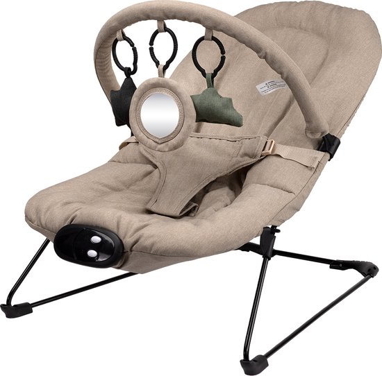 Novi Baby® Musical Cloud Wipstoel - Bouncer - Schommelstoel - Beige van Novi Baby®