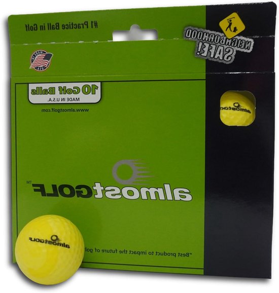 Oefen Golfballen - Golf Trainingsballen - Golfslag Oefenen - Beperkte Vlucht - 10 stuks - Geel