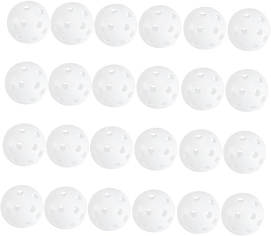 Oefen Golfballen - Holle Ballen - Golf Training - Lichtgewicht Plastic - 50 Stuks - Wit