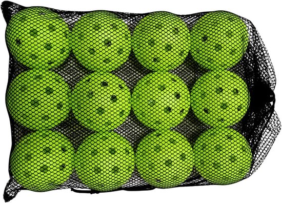 Oefen Golfballen - Holle Ballen - Golf Training - Met Mesh Tas - 12 Stuks - Groen