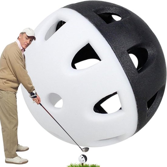 Oefen Golfballen - Softbal Golfbal - Golfvaardigheden Verbeteren - Onbreekbaar EVA Materiaal - 42 mm - Zwart