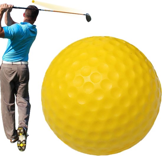 Oefen Golfballen - Trainingsballen - Indoor Swing Oefenen - Massief Schuim - 41.5 mm Diameter - Geel