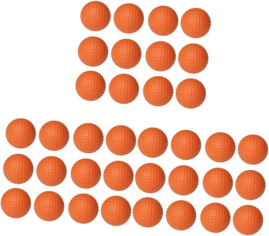 Oefenballen Set - Trainingsballen Golf - Binnenshuis Oefenen - Lichtgewicht Flexibel - 36 Stuks - Oranje