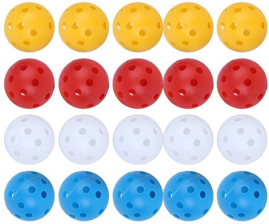 Oefengolfballen 20 Stuks - Veelkleurige Golfballen - Holle Golftrainingsbal - Lichtgewicht Ontwerp - Duurzaam - Ideaal voor Oefensessies