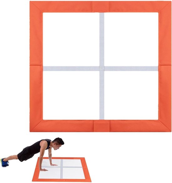 Oefenmat Trainingsgrid - Snelheidstraining Hulpmiddel - Behendigheid Verbeteren - Duurzaam Oxford EVA - 70x70cm - Oranje