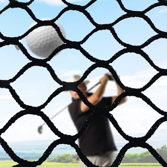 Oefennet Golf - Balvangnet - Sport Oefenen - Robuust Polyethyleen - 3 x 3 Meter - Zwart