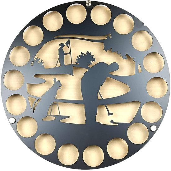 Omgoods - Elegante Wandhouder voor Golfballen, 35 x 35 cm