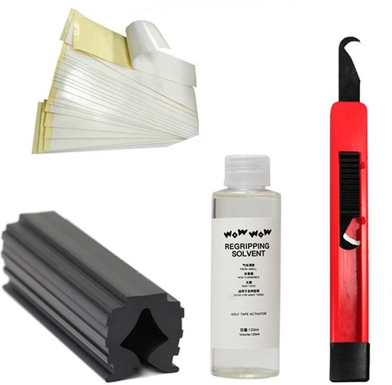 Omgoods - Golf Grip Regripping Kit met 15 Tapes en Solvent