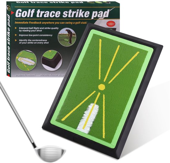 Omgoods- Trainingsmat met visuele feedback - Oefenmat voor binnen/buiten - Antislip rubberen basis - Verbetert nauwkeurigheid - Geschikt voor golftraining - Ideaal voor consistente swing. - Golfmat