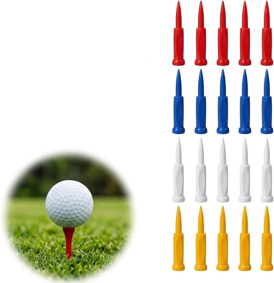 Onbreekbare Rubber Golf Tee 3 Inch met Kleurrijke Gevoerde Hoofd voor Drivers en IJzers, Duurzaam en Flexibel Golfaccessoire