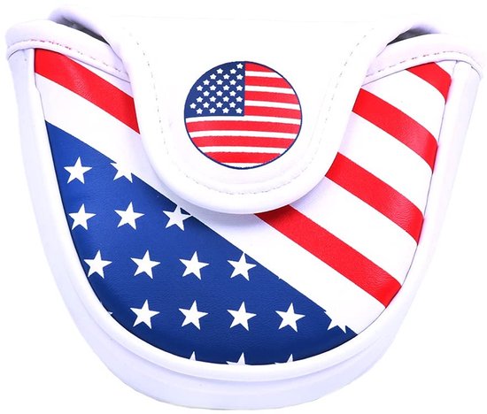 ONF3 - Golfclub Mallet Putter Cover - USA Vlag Patroon - Creatief Design - Magnetische Sluiting - Golf Accessoire - Bescherming voor Putter van Merkloos