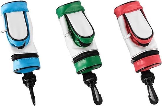 Ophanggesp leren T-shirt sleutelhanger riemclip - Golftas accessoires - Handige clip - Zwart - Duurzaam - Praktisch - Geschikt voor heren en dames - Golfwedstrijd - Training - 3 stuks