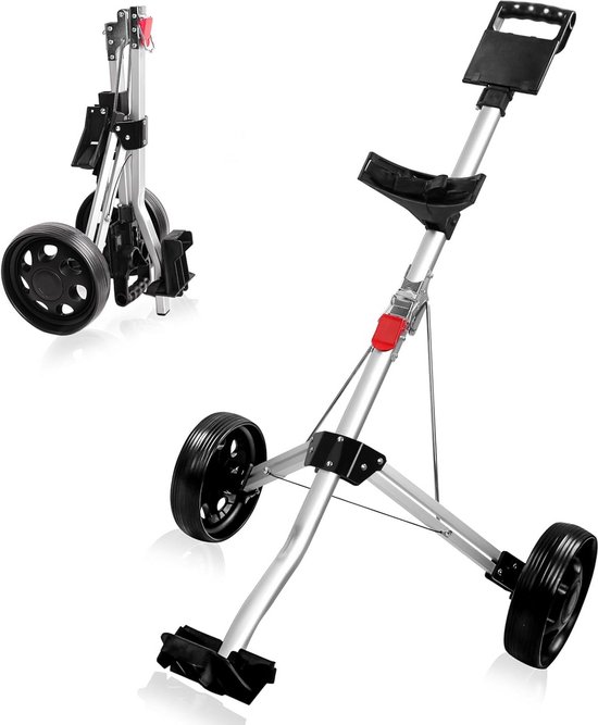 Opvouwbare 2-Wiels Golftrolley voor Gemakkelijke Push & Pull van Silverline