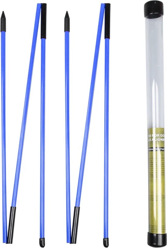Opvouwbare Golf Tour Sticks - Alignment Sticks - 2 stuks - 122 cm - Blauw - Golftrainingsmateriaal - Golfset - Trainingsmaterialen - ATHLIX van ATHLIX