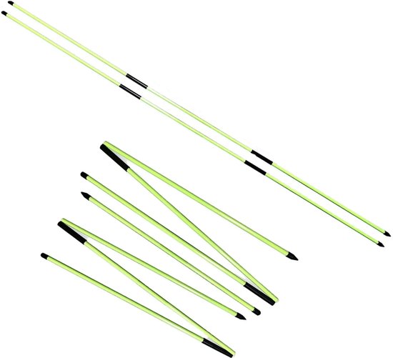 Opvouwbare Golf Tour Sticks - Alignment Sticks - 2 stuks - 122 cm - Groen - Golftrainingsmateriaal - Trainingsmaterialen van Syn Golf Design