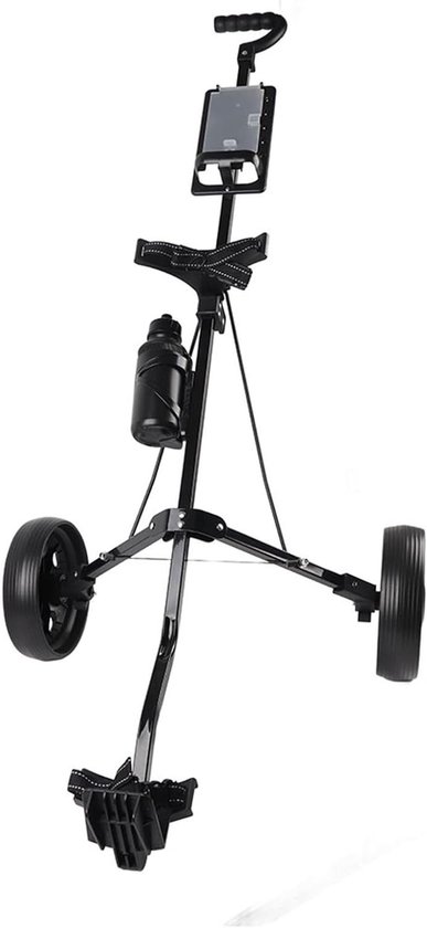 Opvouwbare Golfduwwagen - Golfkar Trolley - Golftas Vervoeren - Lichtgewicht Stevig - 40 kg Max Belasting - Zwart