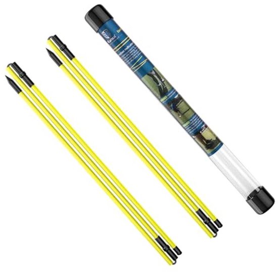 Opvouwbare Golfuitlijnstokken voor Richten en Swingtraining - 2 Stuks met Doorzichtige Koffer