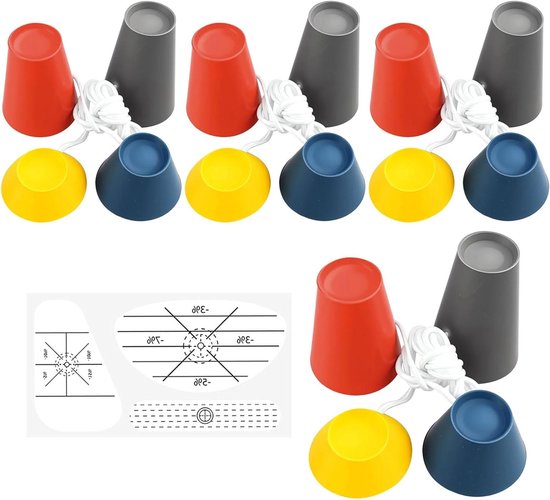 Pack of 16 44/38/22/12 mm Rubber Golf Tees with Racket Stickers Rubber Winter Holders with Different Heights Training Practice 4 in 1 Golf Tees for Sports, Exercises