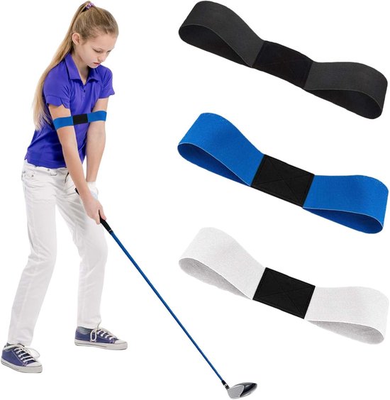 Pack of 3 Golf Swing Training Aid - Swing Alignment Correction - Beginners Arm Loop - Swing Training Correction Belt - Verbeter je Golftechniek