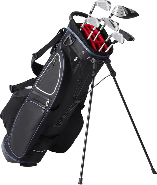 Paco Goederen® Golfkartas met 14-weg organizer - Divider Topzakken Premium Cart Bag - Duurzame golftassen met handgrepen en stofkap van Merkloos