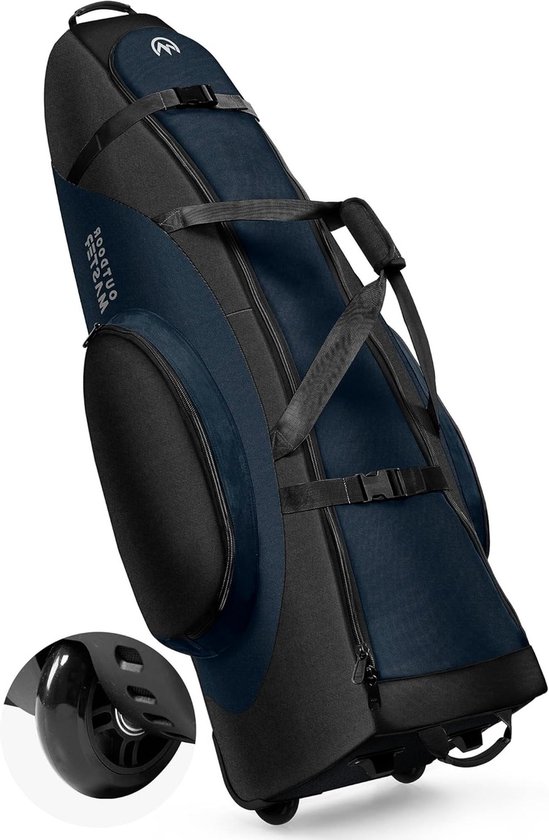 Padded Golf Travel Bag met Versterkte Wielen, 900D Oxford, Waterdicht en Slijtvaste Golfkoffer voor Clubs, Schoenen en Accessoires van Merkloos