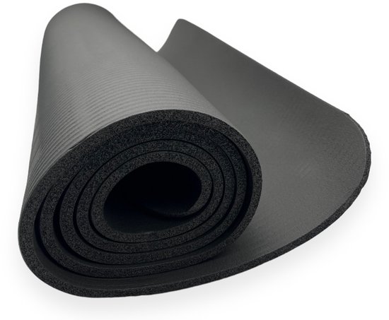 Padisport Yoga Mat Zwart - Fitness Mat Extra Dik - Yoga Mat Extra Dik - Pilates Mat - Dikke Yogamat - Yoga Mat Anti Slip - Yoga Matje - Yoga Mat Dik - Sport Mat - Sport Matje Fitness van Padisport