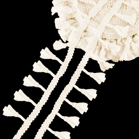 PandaHall 10,9 Yards Kwastje Fringe Trim, 1-3/4 "Katoen Kant Wit Kwastje Trim Lint Naaien Kant Stof Trim Gehaakte Kant Lint Crafting Kant voor Gordijn Jurk Kleding Home Decor DIY Ambachten van pandahall