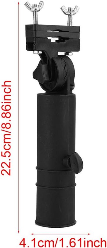 Parapluhouder Golfkar - Verstelbare Bak - Bescherming Tegen Weer - Eenvoudige Installatie - 25 cm Lengte - Zwart