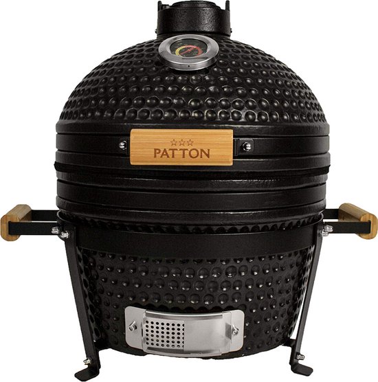 Patton Kamado Grill 16" - Table chef - Tafel model - Classic Black/Mat van Patton