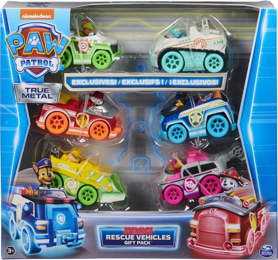 Paw Patrol True Metal - Cadeauset - Met neon Speelgoedauto's van PAW Patrol