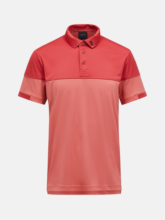 PEAK PERFORMANCE - M Player Block Polo - s - Trek Pink-Softer Red