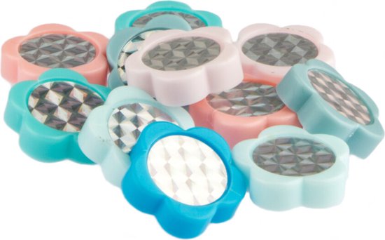 PexKids Bicycle sprak kralen Pexkid's Flowers gesorteerd 4-kleurig (12 stuks op kaart) van PexKids