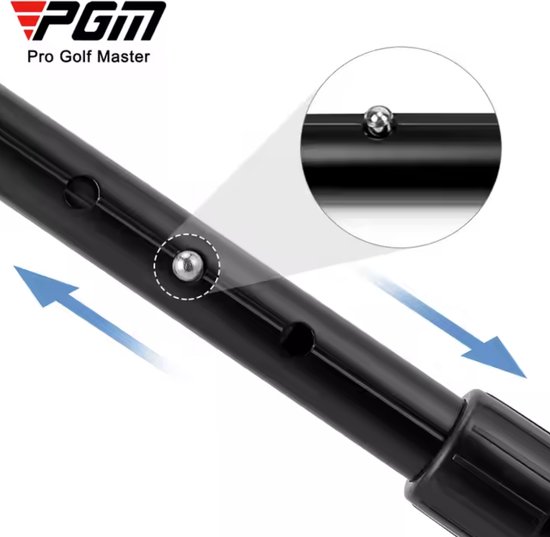 PGM Golf Bag Support – Verstelbare Club Beschermer met Hexagonale Top, Aluminium Golf Reistas Stabilisator van Merkloos