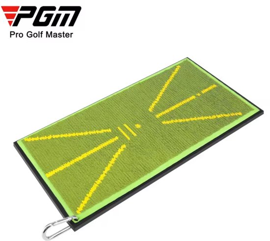 PGM Golf Slagmat – Compacte Strike Pad 21x41cm – Trainingsmat voor Swing Analyse – Inclusief Haak – Ideaal voor Indoor & Outdoor Oefeningen van Merkloos