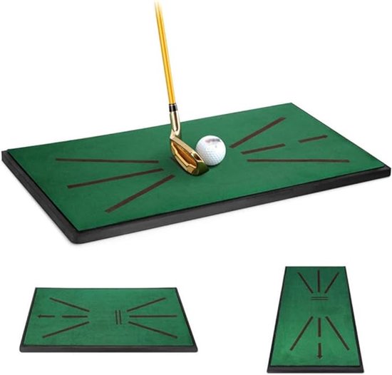 PGM Golf Trainingsmat voor Slagen – Swing Trainer Mat met Slagspoor – Ideaal voor Thuis, Tuin of Kantoor – Verbeter je Swingtechniek – Compact & Duurzaam Golf Accessoire van PGM