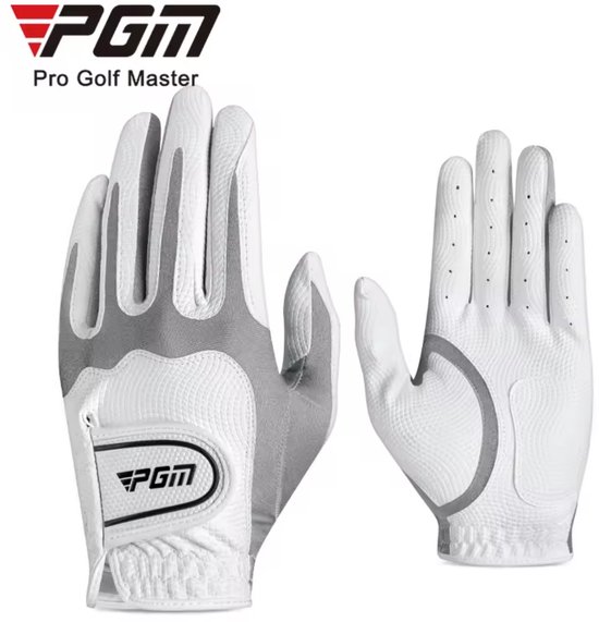 PGM Golfhandschoen links – Wit Grijs – Maat L – Perfecte Grip en Stijl van Merkloos
