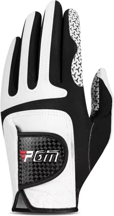 PGM Golfhandschoen links – Wit Zwart – Maat M/L– Perfecte Grip en Stijl - voor rechtshandige spelers van PGM