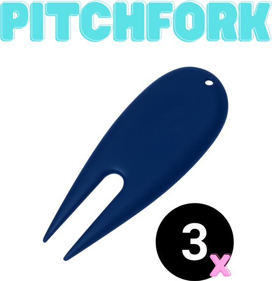Pitchfork Set - 3 Stuks - Donkerblauw - Duurzaam & Lichtgewicht - Golf Divot Tool - Repartie Green - Golfaccesoires - Golfbalmarker - Onmisbaar voor elke Golfer