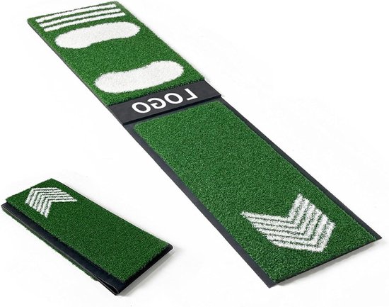 Pitching Oefenmat - Honkbal Mat - Sport Training - Ingelegde Rubberen Heuvel - 54x12x0.8 Inch - Groen