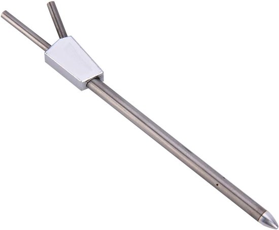 Pitotbuis Snelheidsmeter - Drukbuis Meting - Luchtstroom Meten - Duurzaam Metaalontwerp - 12 x 9 x 1 cm - Zilverkleurig