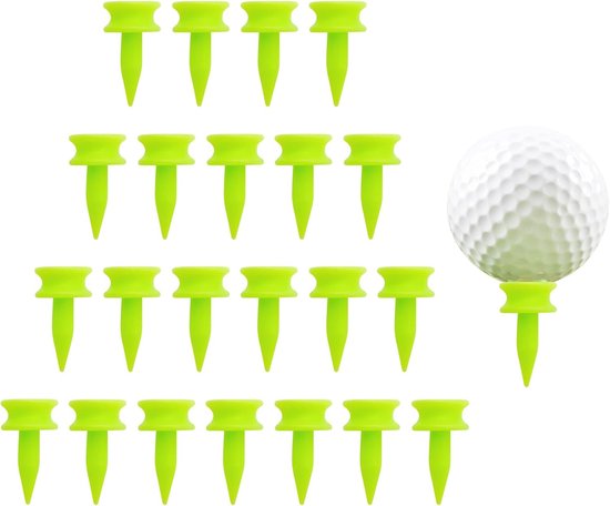 Plastic Golf Tees 1 Inch Kort - Castle Tees voor Constante Hoogte - Duurzame Kleine Golftees voor Par 3 en Iron Shots, 100 Stuks