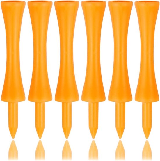 Plastic Golf Tees 70MM - 100 Stuks - Duurzame 2 3/4" Lange Tee voor Precisie en Stabiliteit van Merkloos