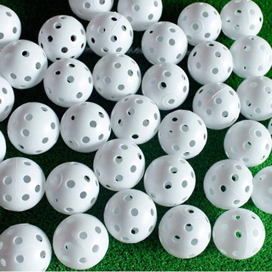 Plastic Golfballen voor Binnen- en Buitentraining - 50 Stuks met 2 Golf Tees voor Verbetering van Techniek en Precisie