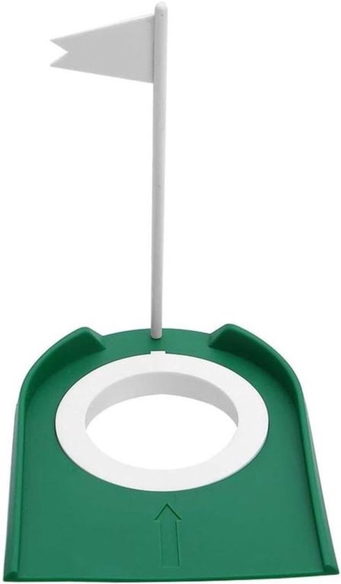 Plastic Putting Cup - Golftrainingshulp - Verstelbaar - Witte Vlag - Oefenhulp voor Golf - Geschikt voor Putting - Wit model - Putting Cup, Pragmatic Plastic Putting Cup oefenhulp met verstelbaar gat voor golftraining.