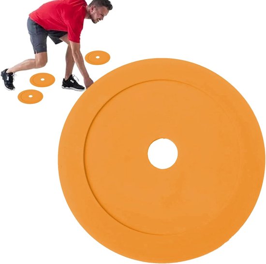 Platte Kegels - Markeer Schijven - Sport Training - Onderhoudsarm Ontwerp - 15cm Diameter - Oranje