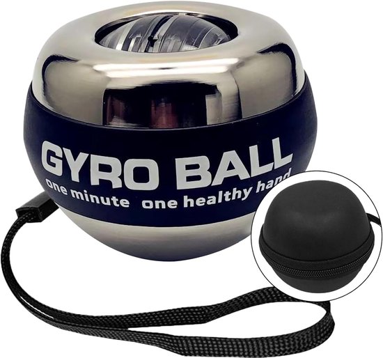 Pols Trainer - Gyrobal Kracht - Hand Pols Training - Automatische Start Gyroscoop - 3 Inch Diameter - Zilver van Merkloos